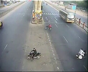 Horrible Moment "Car Hit Biker Badly" Captured on Camera