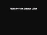 PDF Adams Resume Almanac & Disk  EBook