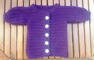 Crochet Baby Jacket - Cardigan - Sweater -- Right Front part, part 2 by BerlinCrochet