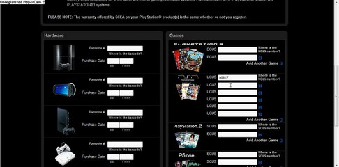Playstation.com Product Registration Hack - Very Easy