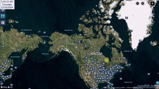 Timelapse of Santa's Route in 2014