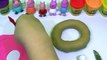 PLAY DOH   Learning Creating Giant Donut Rainbow Along Peppa Pig Español Videos