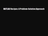 [PDF] MATLAB Recipes: A Problem-Solution Approach [Download] Online