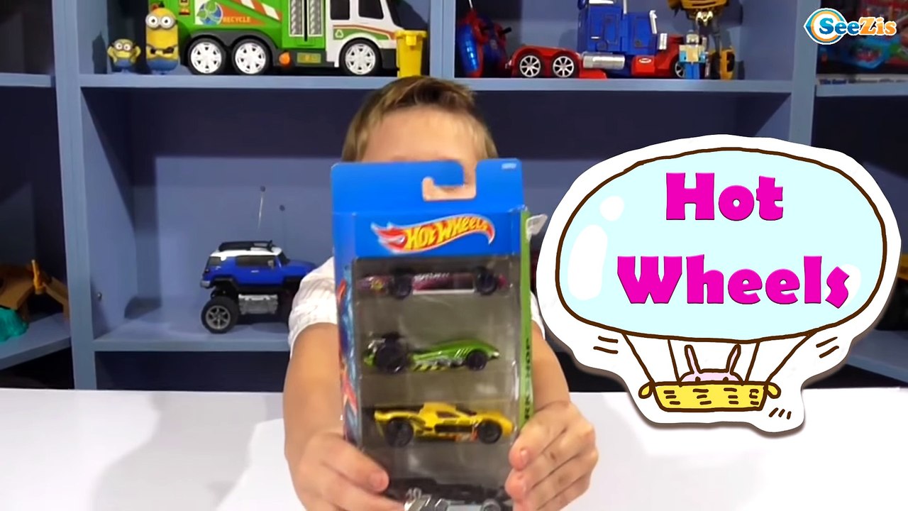 Hot Wheels Sport Cars. Video for kids – unboxing toys trucks. Cars Toys Review Episode 16
