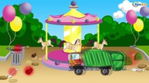 Cars Cartoons for children. Garbage Truck and Truck. Fire in a friend house. Funny Cars for kids