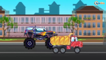 Мультики про машинки. Грузовик, Мусоровоз и Строительная техника. Стройка дома. Веселые машинки