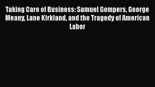 Download Taking Care of Business: Samuel Gompers George Meany Lane Kirkland and the Tragedy