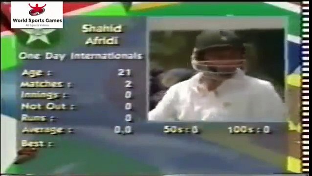 Shahid Afridi Fastest 100 off 37 Balls (Year 1996) Pakistan Vs Srilanka