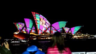 Sydney's iconic opera house illuminated for annual light show