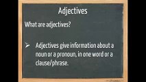 Adjectives - English grammar tutorial video lesson