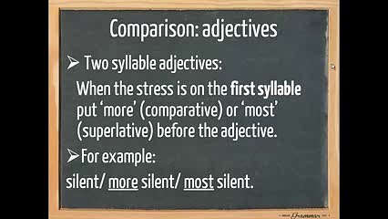 Comparisons (comparative and superlative) - English grammar tutorial video lesson