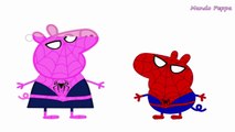 Novo 2016 ☛  Peppa Pig em Português George Pig da Família Peppa Pig Crying Homem Aranha Spiderman vs
