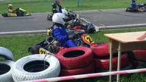 Crash at start of the race - Belarusian Karting Championship Round 1 (KZ2 Final)