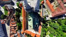 Aerial View Of Central Zagreb And Cathedral. 1 - Stock Footage | VideoHive 13095739