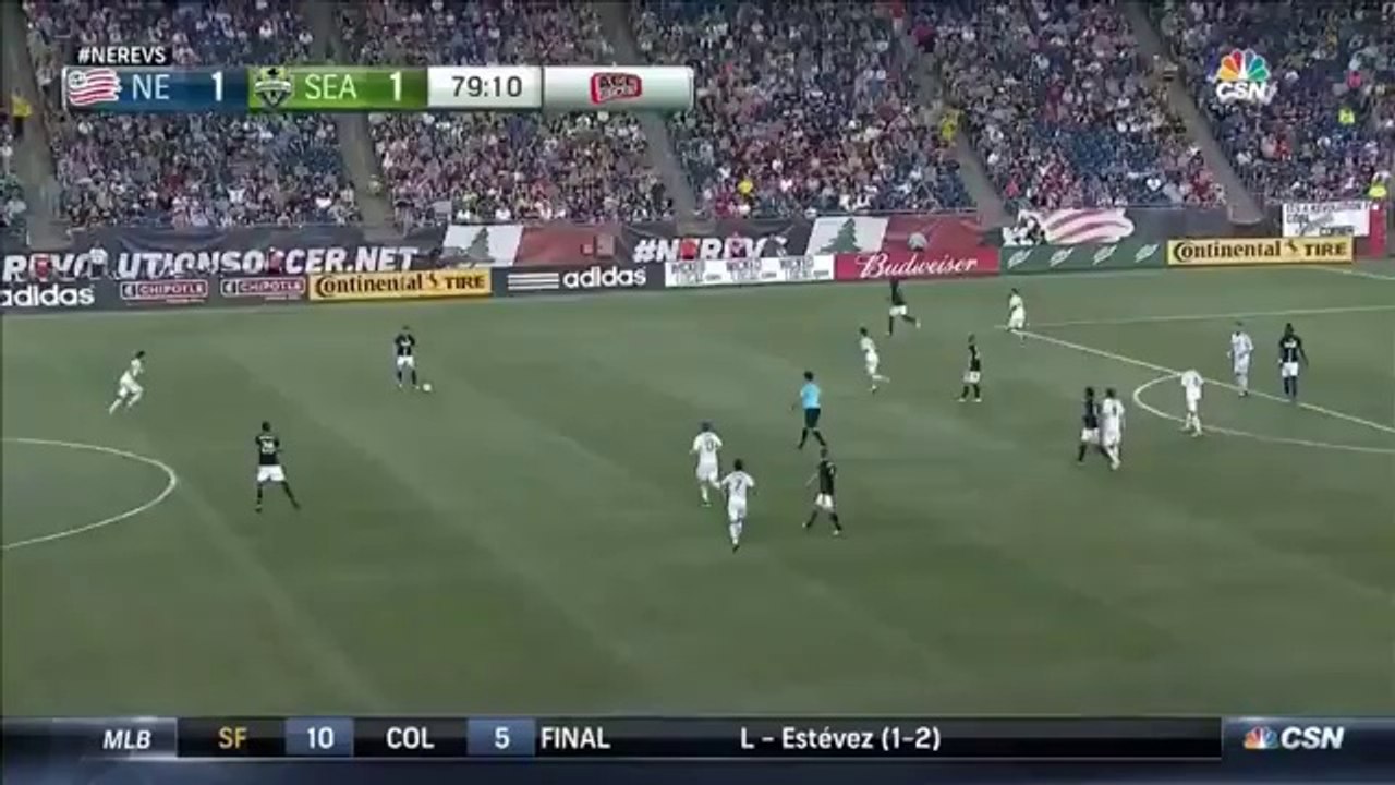 Femi Hollinger-Janzen Goal - New England Revolution 2-1 Seattle Sounders FC  - 28-05-2016 MLS