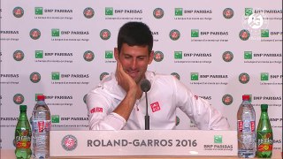 Roland Garros 2016 - Press conference- Djokovic_R3