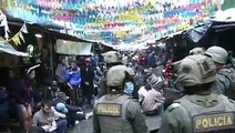 Operativo de la policía en la calle del brows bogota- COLOMBIA