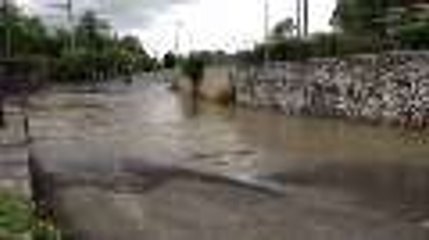 Orthez, partie de pala au dessus de la crue