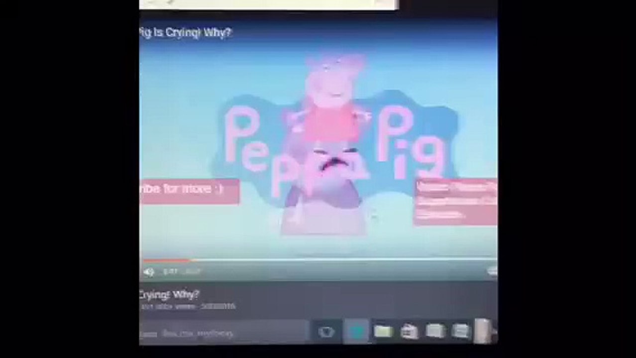 Peppa pig is crying