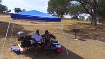Having a good time with my wife at Lake Berryessa