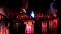Bridge over the river kwai, Light and Sound Festival. Thailand