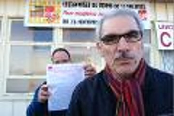 Manifestation dans l'aéronautique à Mérignac