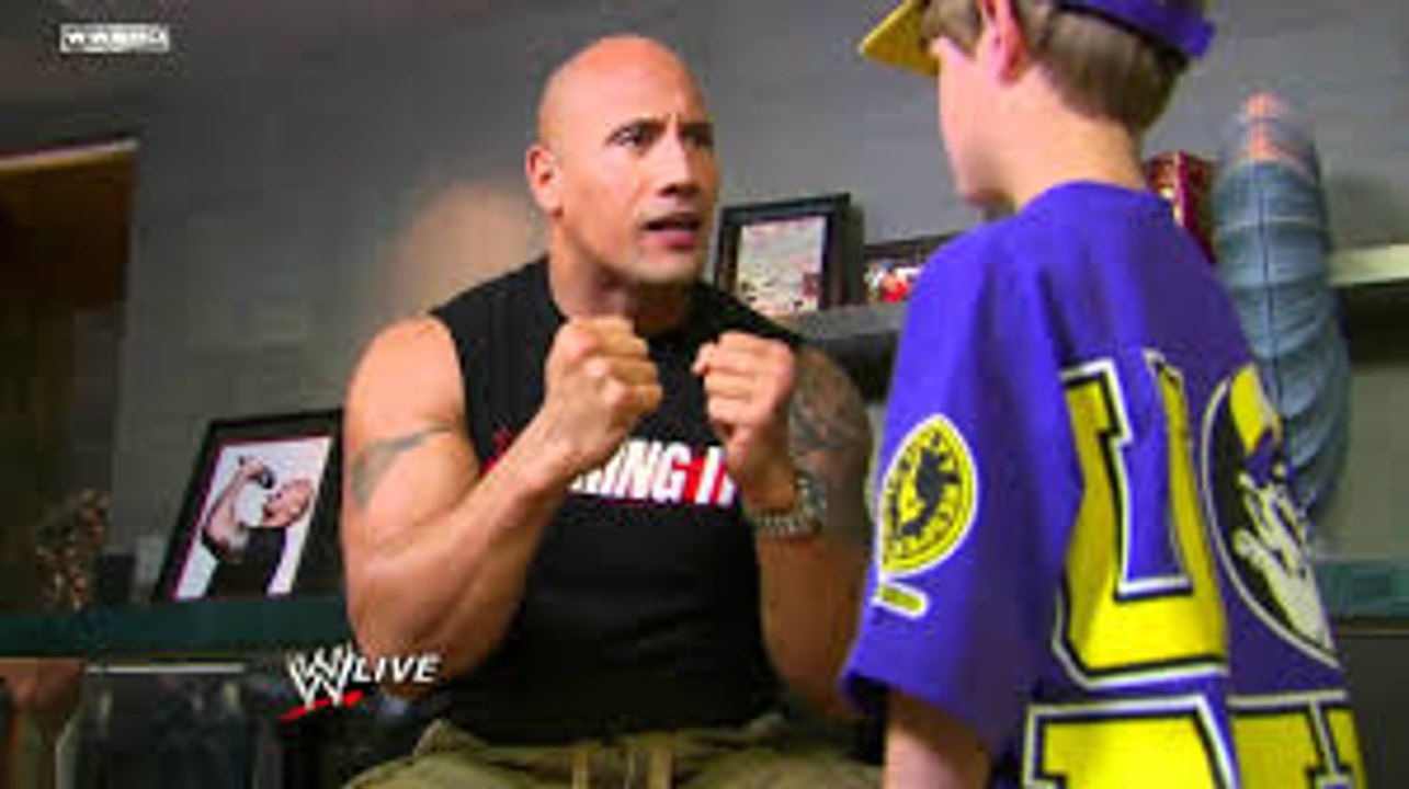 Raw- The Rock introduces himself to The Miz & a 'young' Cena