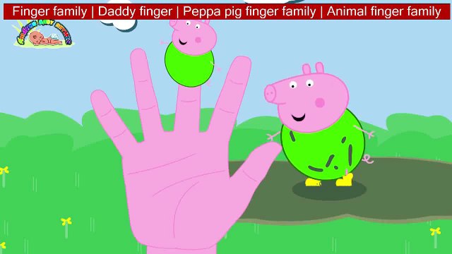 Finger family Daddy finger Peppa pig finger family Animal finger family video snippet