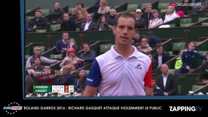 Roland-Garros 2016 : Richard Gasquet énervé, il s’en prend violemment au public (Vidéo)