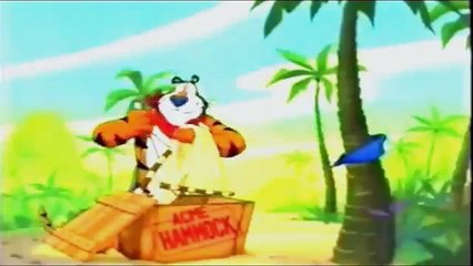 Kellogg's Tony The Tiger Frosted Flakes Breakfast Cereal Hammock Supercharged TV Commercial 1999