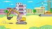 Excavator and Building Vehicles. Racing Cars & Garbage Truck & Trucks. Digger Cartoons for children