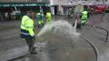 Inondations dans les rues de Lourdes
