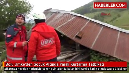 Bolu Umke'den Göçük Altında Yaralı Kurtarma Tatbikatı