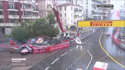 Porsche SuperCup Monaco 2016 Finish Heavy Rain Balcher Massive Crash