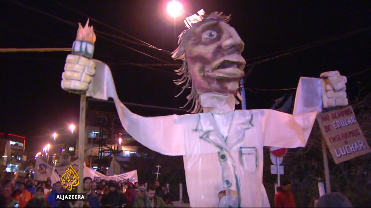 Workers are marching at the 'bottom of the world'