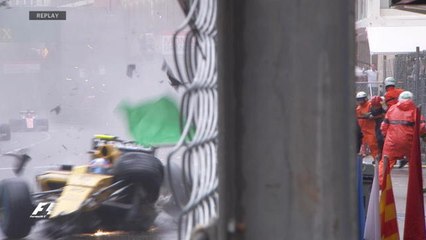 Grand Prix de Monaco - Le crash de la Renault
