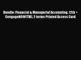 [PDF] Bundle: Financial & Managerial Accounting 12th   CengageNOW(TM) 2 terms Printed Access
