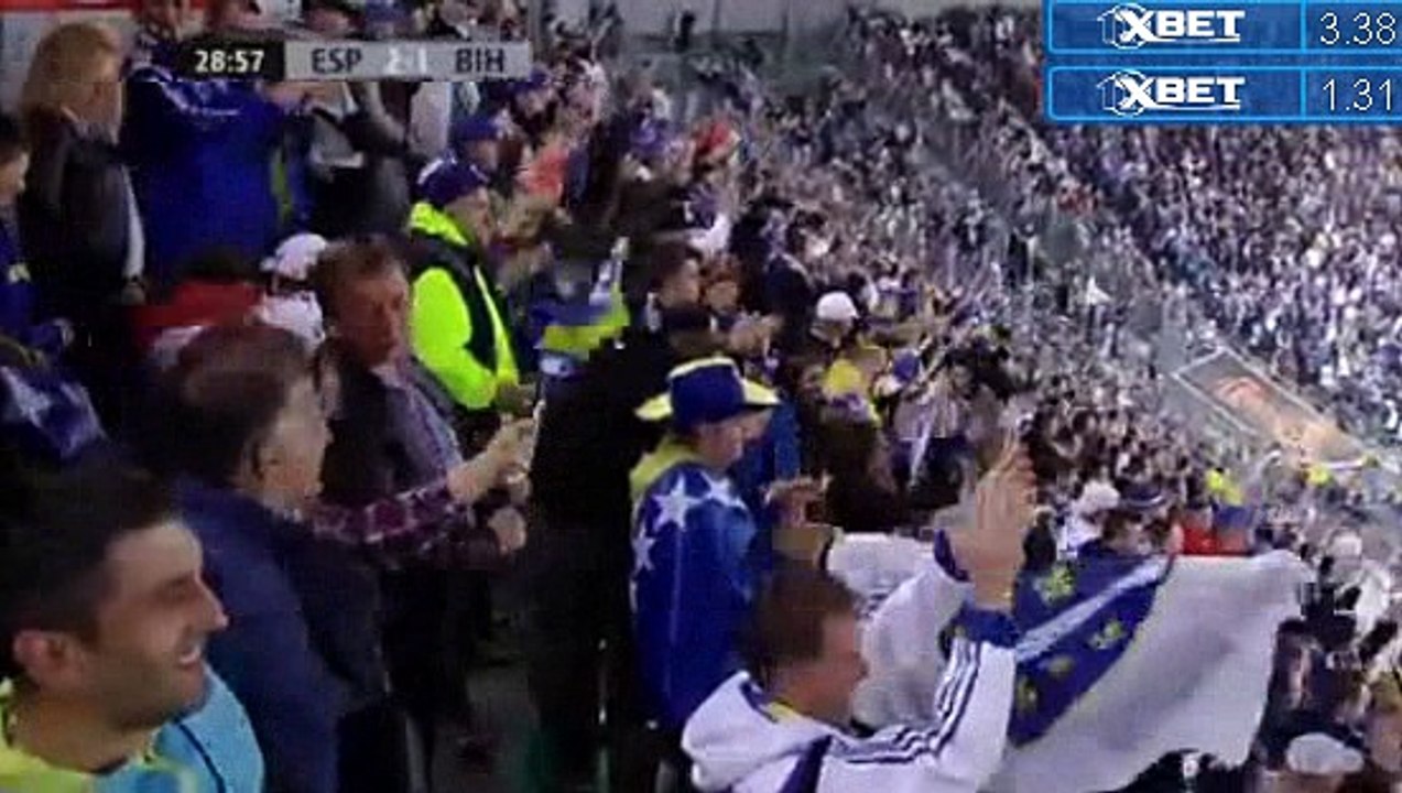 Emir Spahic Goal HD - Spain 2-1 Bosnia & Herzegovina 29.05.2016