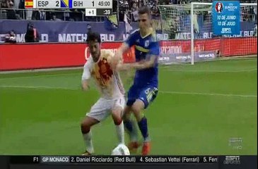 Emir Spahic RED CARD - Spain vs Bosnia-Herzegovina