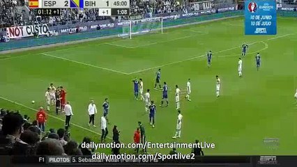 Emir Spahić RED CARD Spain 2-1 Bosnia