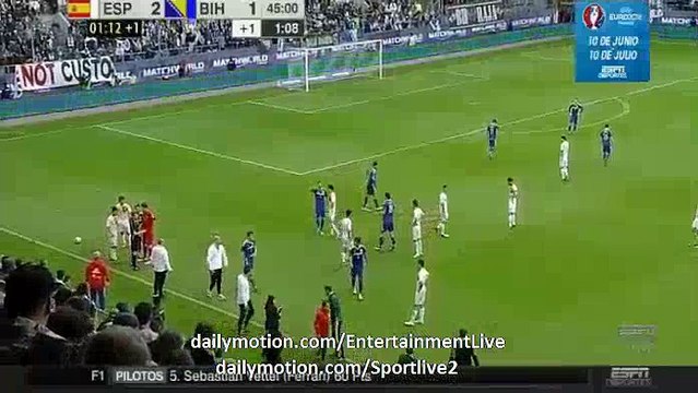 Emir Spahić RED CARD Spain 2-1 Bosnia