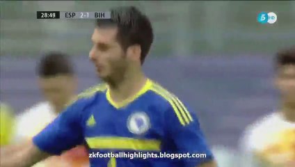 Emir Spahić Goal HD - Spain 2-1 Bosnia - 29.05.2016