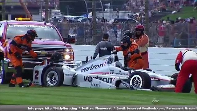 Juan Pablo Montoya Crash. Indy 500 2016.
