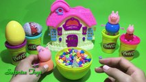 Eggs Peppa Pig Play House, Play Doh 2016 #SurpriseEggs #PeppaPig #PlayDoh