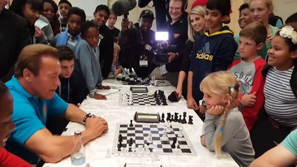 Arnold Schwarzenegger - No fear as Keira (7) takes on the Terminator - Part 2 - the Checkmate