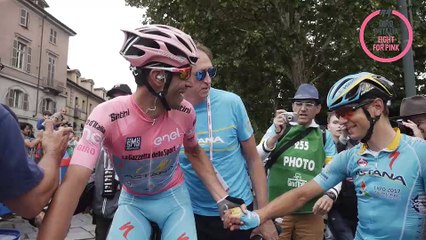 L'arrivo di Vincenzo nibali, è Maglia Rosa