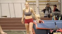 Sport woman do a great jump