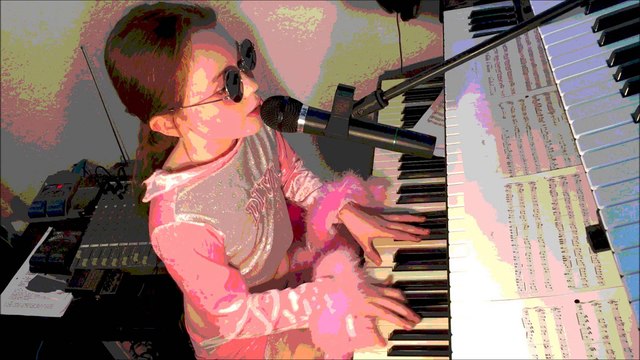 CROCODILE ROCK / ELTON JOHN BY L E A A.J.P. L A N E LEA IS 8 YEARS YOUNG AND LOVES TO PLAY THE PIANO AND SINGS WITH IT