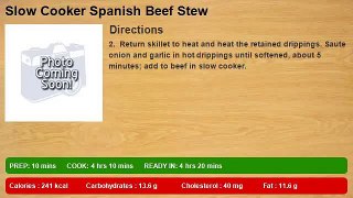 Slow Cooker Spanish Beef Stew