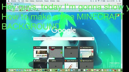 How to make a minecraft background FAST! -